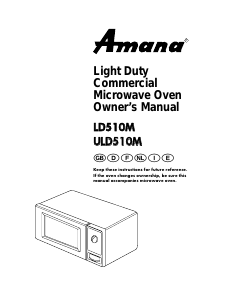 Manuale Amana LD510M Microonde