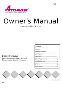 Manual Amana ACM1420AB Microwave