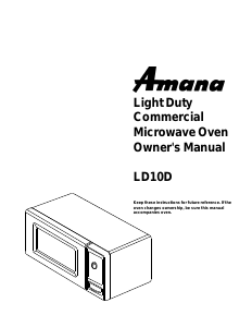 Manual Amana LD10D Microwave