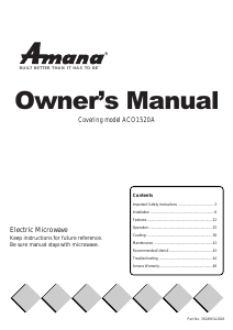 Manual Amana ACO1520AB Microwave