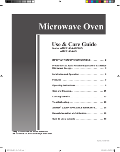 Manual Amana AMC5143AAW14 Microwave