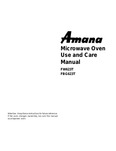 Manual Amana FW623T Microwave