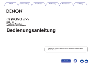 Bedienungsanleitung Denon Envaya Mini Lautsprecher
