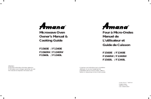 Mode d’emploi Amana F1560E Micro-onde