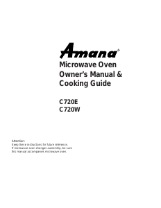 Mode d’emploi Amana C720E Micro-onde