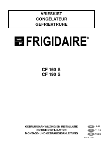 Handleiding Frigidaire CF 190 S Vriezer