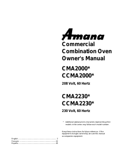 Manual de uso Amana CMA2000BK Microondas