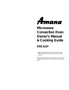 Manual Amana RMC810W Microwave