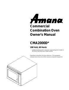 Manual Amana CMA2000D Microwave