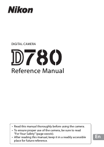 Manual Nikon D780 Digital Camera