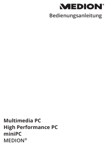 Bedienungsanleitung Medion Erazer X57007 (MD 34621) Desktop