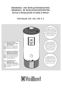 Handleiding Vaillant VGH Klassik 130 Geiser