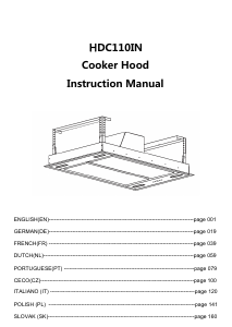 Manuale Hoover HDC110IN Cappa da cucina