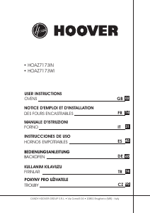 Bedienungsanleitung Hoover HOAZ7173IN WF/E Backofen