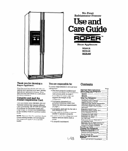 Manual Roper RS20CKXWL00 Fridge-Freezer