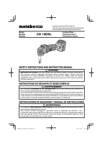 Manual de uso Metabo CN 18DSL Punzonadora
