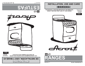Manual Acros ACE2300PN0 Range