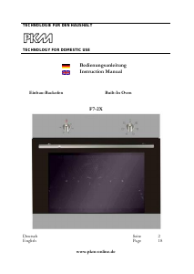 Bedienungsanleitung PKM F7-2X Backofen