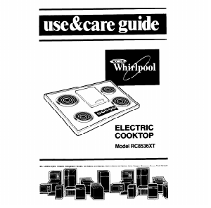 Bruksanvisning Whirlpool RC8536XTH4 Häll
