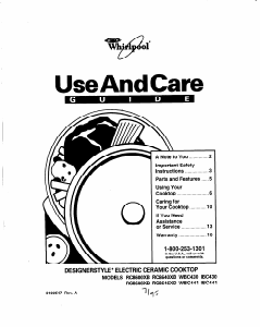 Bruksanvisning Whirlpool RC8640XBB2 Häll