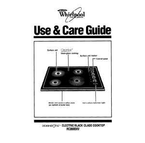 Manual Whirlpool RC8600XV1 Hob