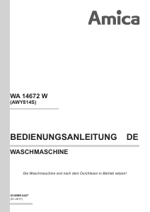 Bedienungsanleitung Amica WA 14672 W Waschmaschine