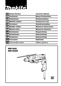 Manual Makita HR1830 Rotary Hammer