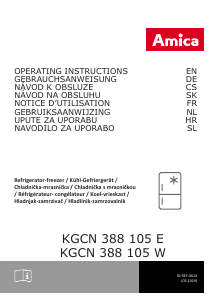 Mode d’emploi Amica KGCN 388 105 W Réfrigérateur combiné