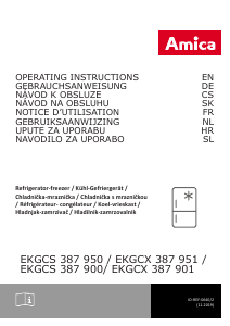 Manual Amica EKGCX 387 901 Fridge-Freezer