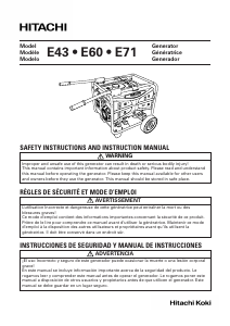 Manual de uso Hitachi E43 Generador