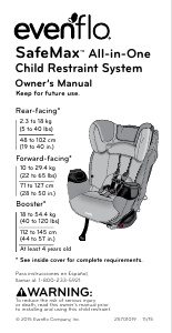 Manual Evenflo SafeMax All-in-One Car Seat