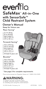 Manual Evenflo SafeMax All-in-One (SensorSafe) Car Seat