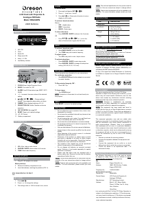 Manual de uso Oregon RRA 320PN Radiodespertador