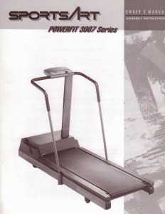 Manual SportsArt 3007 Treadmill