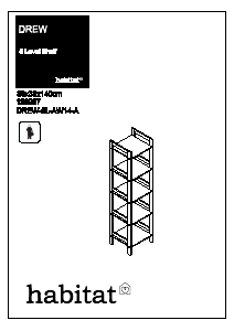 Руководство Habitat Drew (36x33x140) Книжная полка