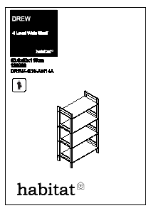 Εγχειρίδιο Habitat Drew (64x22x110) Βιβλιοθήκη