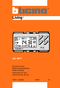 Manual de uso BTicino 4477 Living Termostato