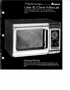 Manual Amana RR-8 Radarange Microwave