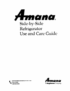 Manual Amana SSD22NBW Fridge-Freezer