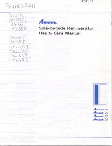 Manual Amana SXI20J Fridge-Freezer