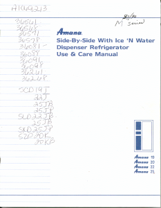 Manual Amana SZD20K Fridge-Freezer