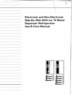 Manual Amana SZD22MW Fridge-Freezer