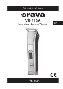 Návod Orava VS-412A Strojček na vlasy