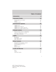 Manual Mercury Grand Marquis (2011)