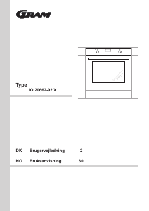 Bruksanvisning Gram IO 20662-92 X Ovn