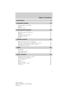 Handleiding Ford Taurus (2011)