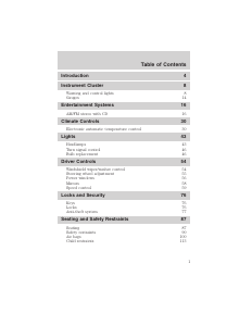 Handleiding Ford Thunderbird (2002)