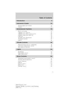 Manual Ford Taurus (2009)