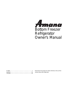 Mode d’emploi Amana BX21TW Réfrigérateur combiné