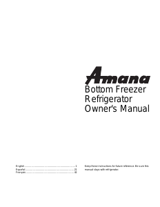 Handleiding Amana BXI21VE Koel-vries combinatie